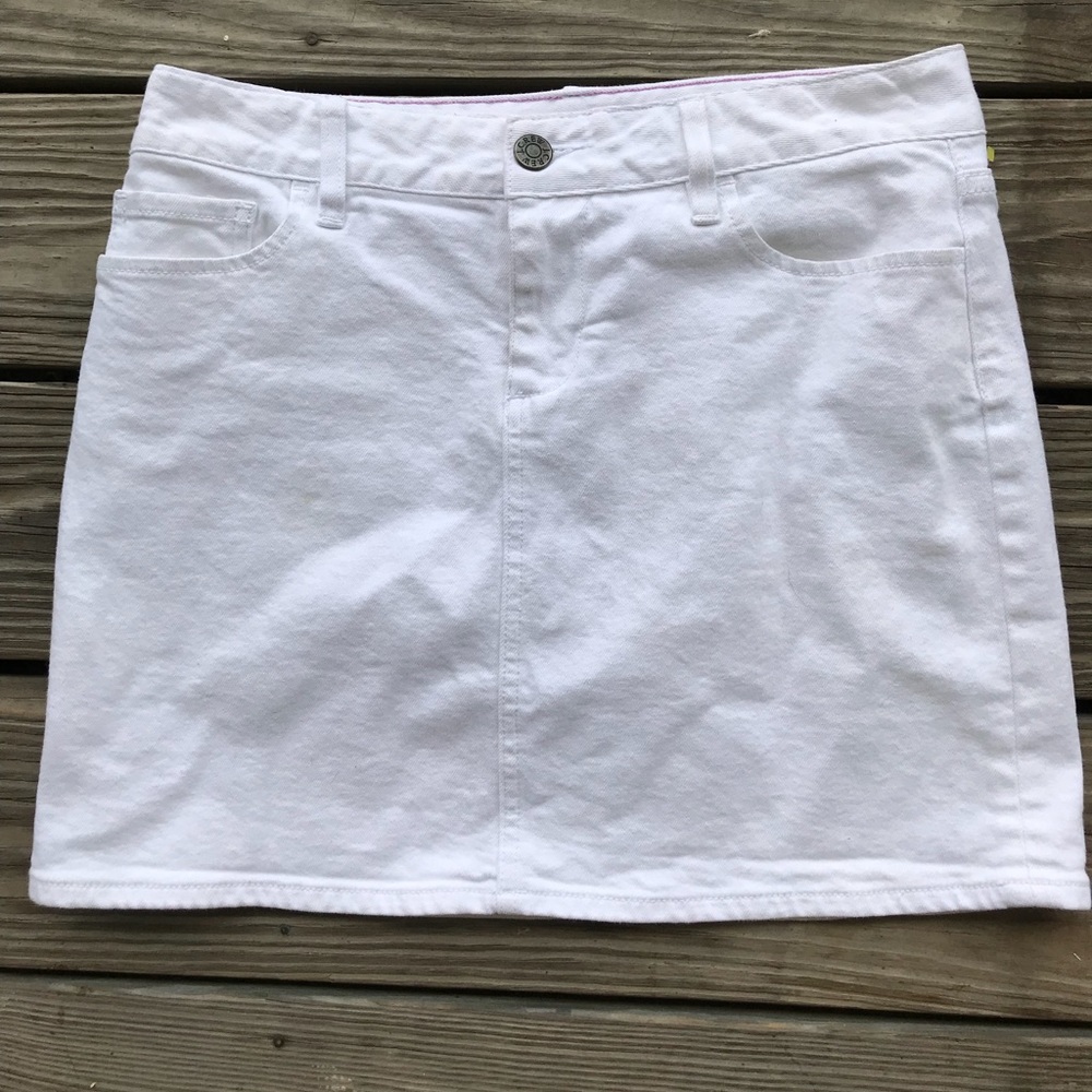 Jcrew white mini skirt